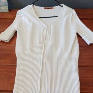 Belldini Ladies White Sweater White Large